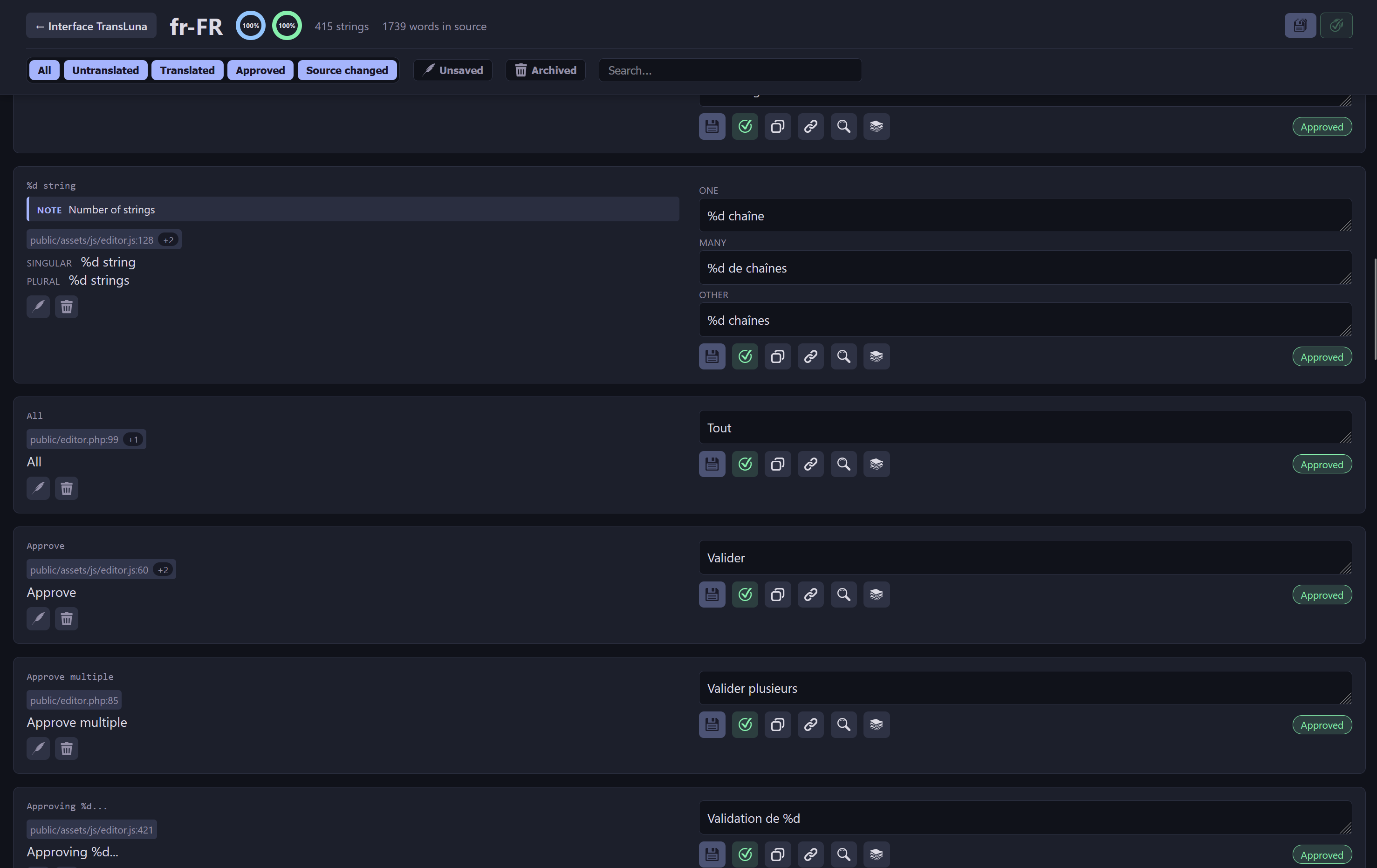 TransLuna editor